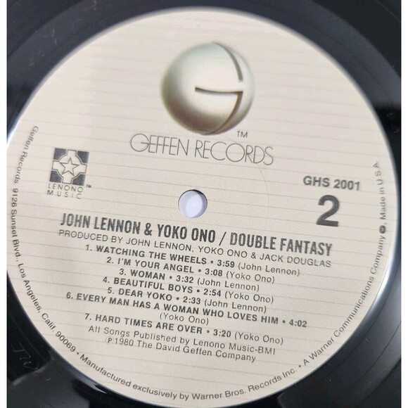 JOHN LENNON "Double Fantasy" Vinyl Record LP Geffen Records G+ 1980 - Picture 8 of 9